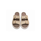 Damen Sandalen mit Doppelriemen & Schnallen – Bequeme Sommerschuhe