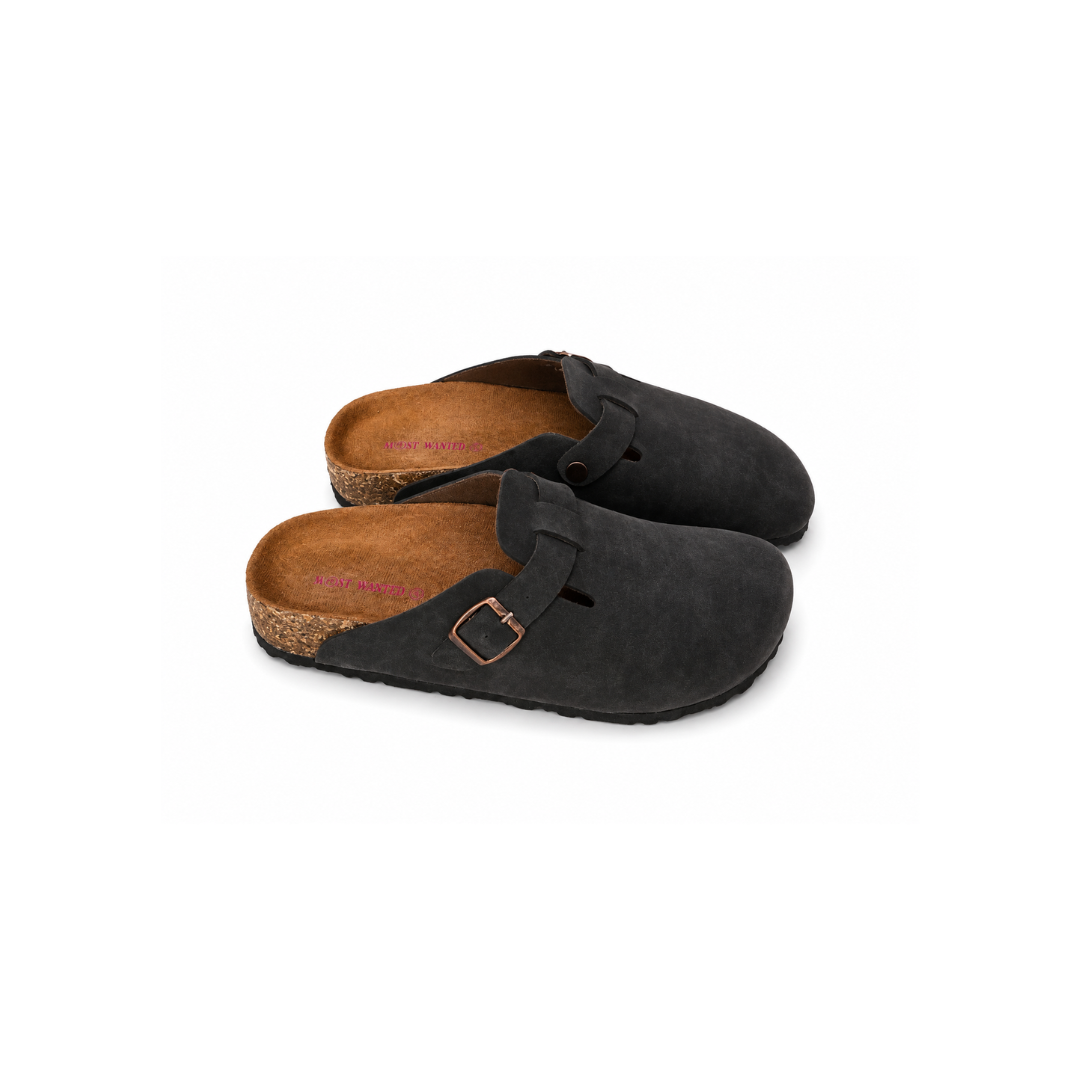 Komfort Kork-Leder Clogs – Bequeme Pantoletten