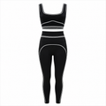 Schwarzes 2-teiliges Activewear Set für Damen