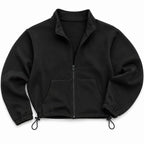 Zip-Sweater Jacke mit Stehkragen – Utility Style