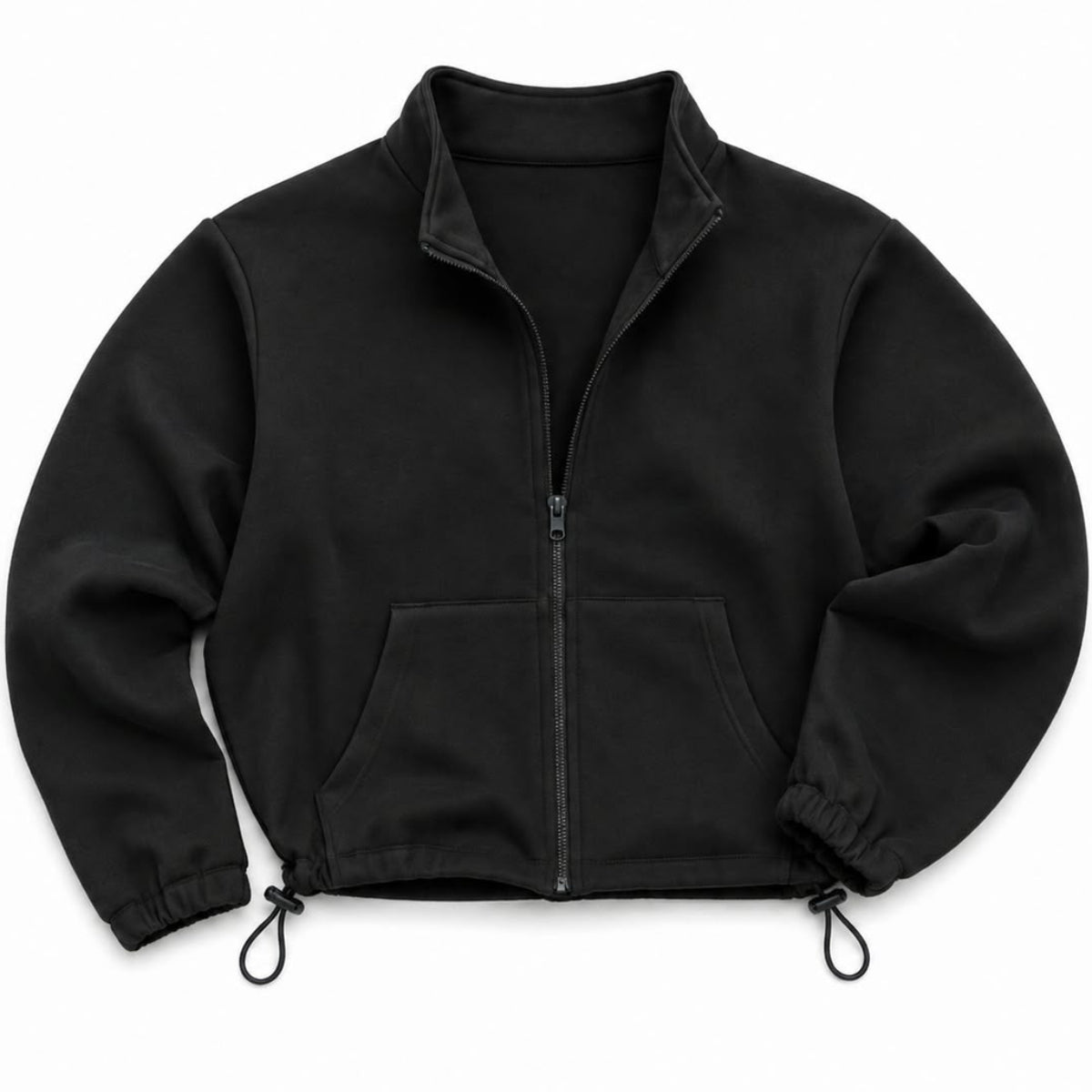 Zip-Sweater Jacke mit Stehkragen – Utility Style