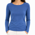 Kaschmir Überzieher Damen – Weicher Longsleeve mit Rundhalsausschnitt