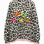 Damen Sweatshirt mit Animal-Print und buntem Motiv