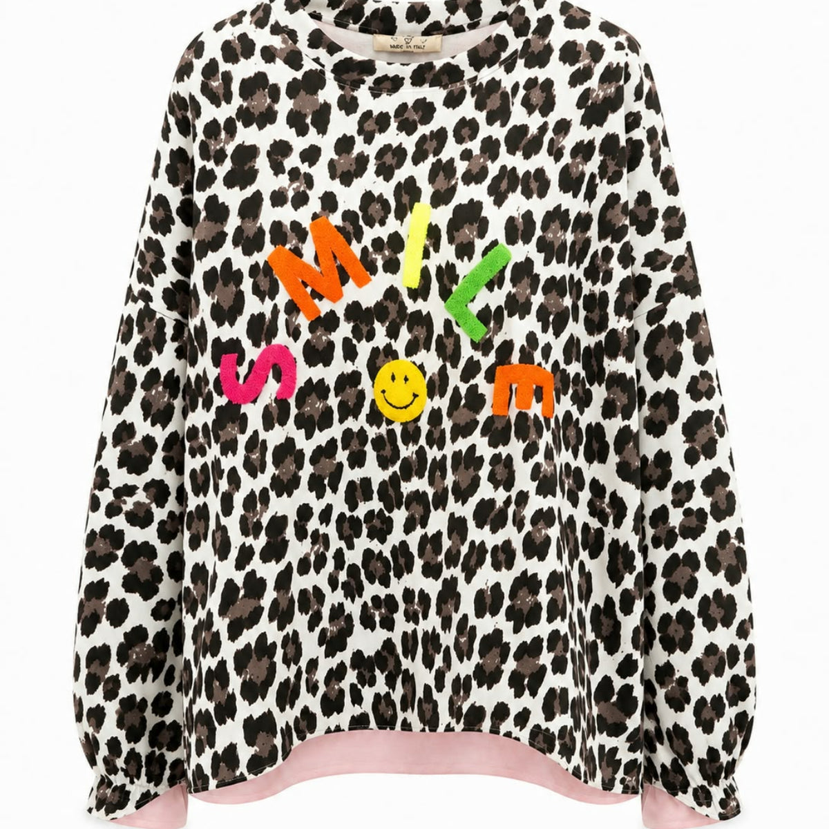Damen Sweatshirt mit Animal-Print und buntem Motiv