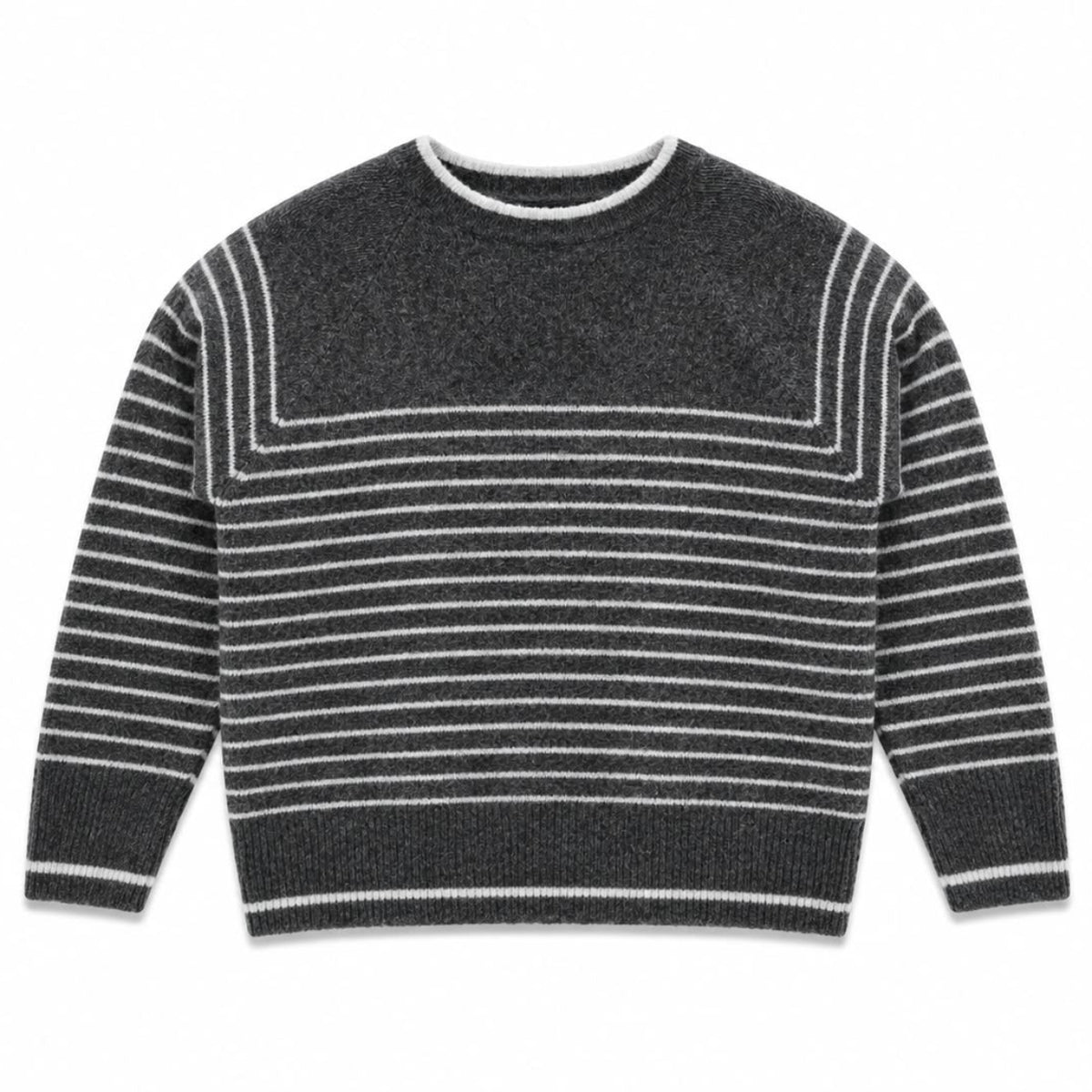 Kaschmir Pullover Damen – Gestreifter Strickpullover