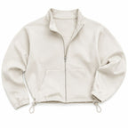 Zip-Sweater Jacke mit Stehkragen – Utility Style