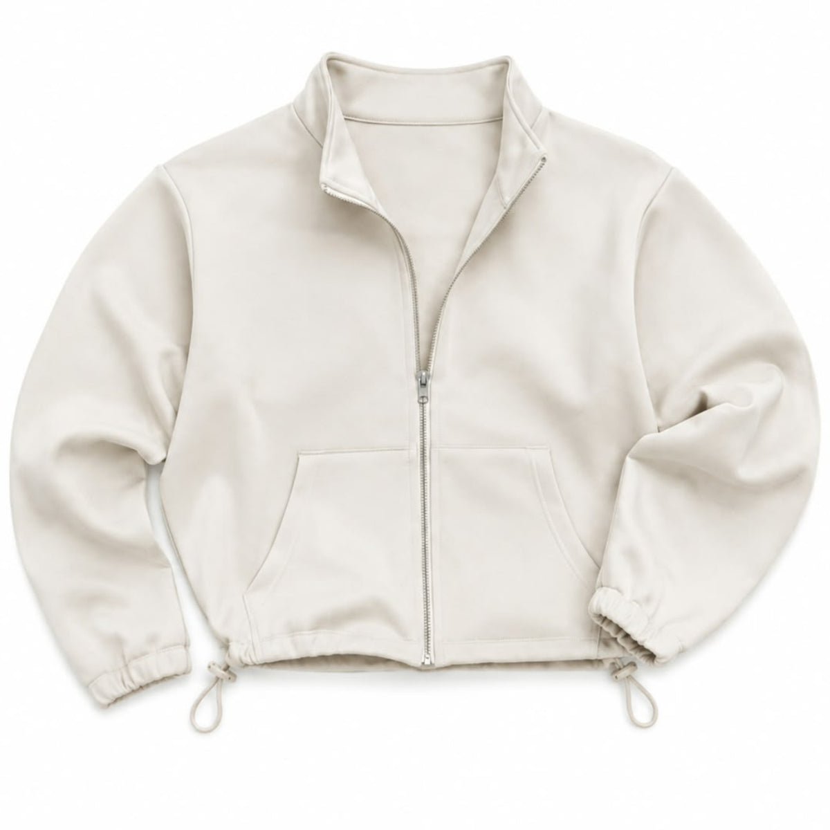 Zip-Sweater Jacke mit Stehkragen – Utility Style