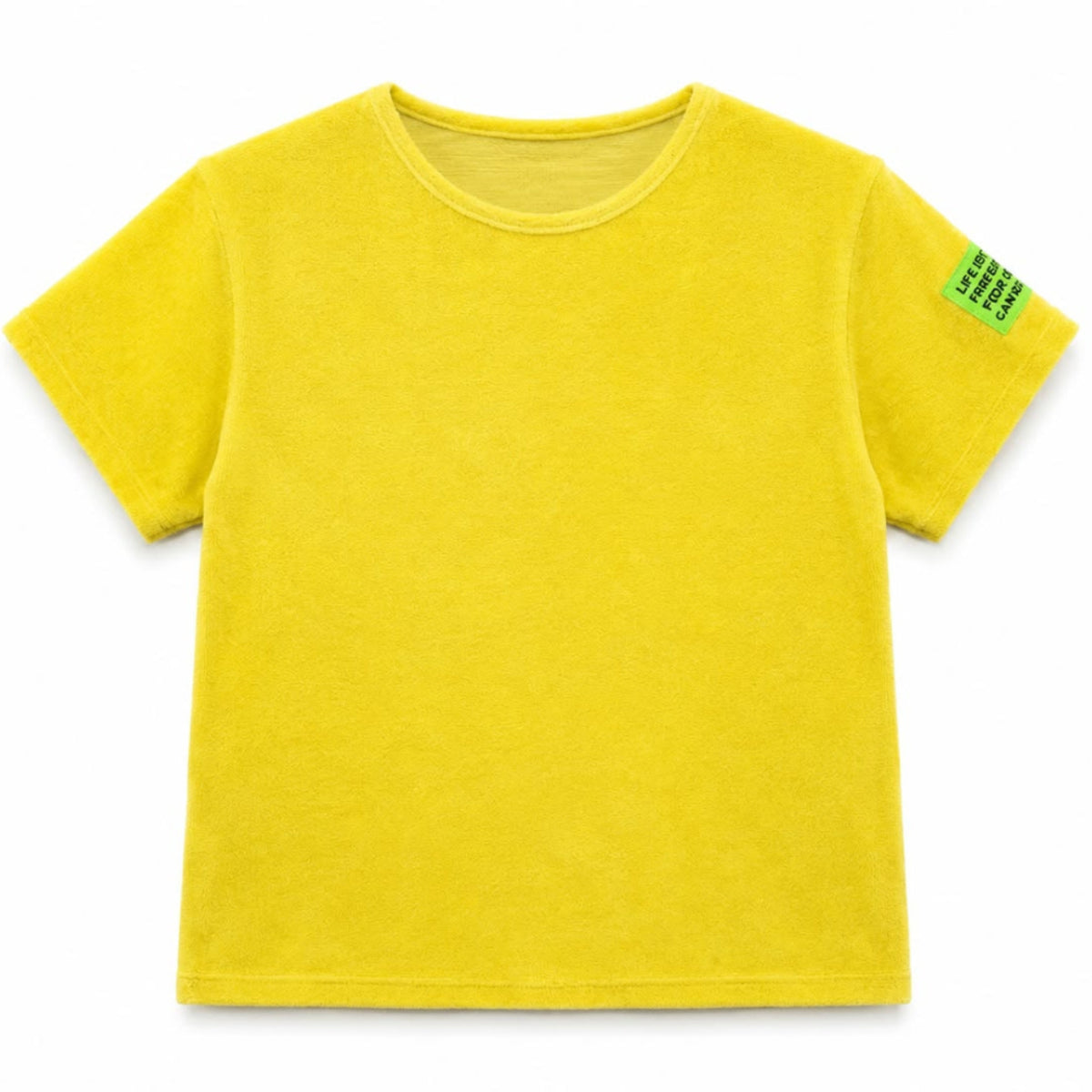 Baumwoll T-Shirt Damen – Weicher Frottee Überzieher mit Rundhalsausschnitt